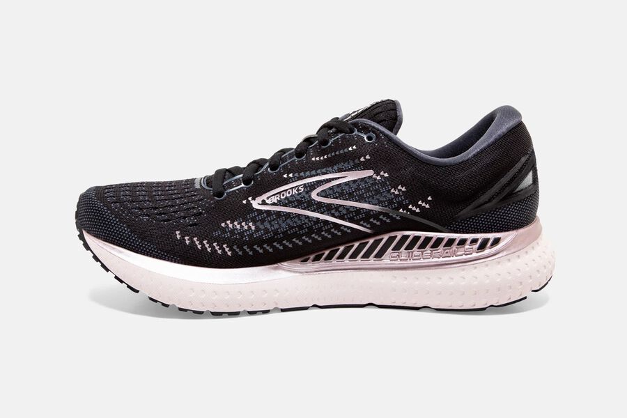 Brooks Running Shoes Womens Black/Pink - Glycerin GTS 19 Road - 3954-WGBJA